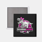 Grandmasaurus T-rex Matching Funny Grandma Saurus  Magnet (Vorderseite/Rückseite)