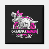 Grandmasaurus T-rex Matching Funny Grandma Saurus Magnet (Vorne)