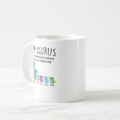 Grandmasaurus und Kinder Personalisiertes Shirt Kaffeetasse (Vorderseite Links)