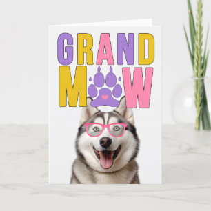 GrandMAW Malamute GrandDOG Großeltern Day Feiertagskarte