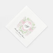 Grandmellenial Botanical Crest Baby Shower Serviette (Ecke)