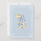 Grandmilenial Lemon Ginger Jar Porcelain Bridal Einladung (Rückseite)