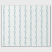 Grandmillenial Blue Bow Garland Geschenkpapier (Flach)