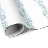 Grandmillenial Blue Bow Garland Geschenkpapier (Rolleneckpunkt)