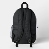 Grandmillenial blühende Hydrangea bosblau-Preppy Bedruckter Rucksack (Rückseite)