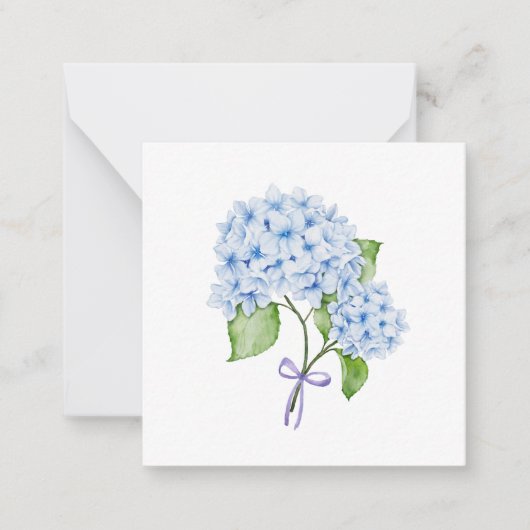 Grandmillenial blühende Hydrangea bosblau-Preppy Mitteilungskarte (Vorderseite)