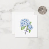 Grandmillenial blühende Hydrangea bosblau-Preppy Mitteilungskarte (Vorderseite/Rückseite Beispiel)