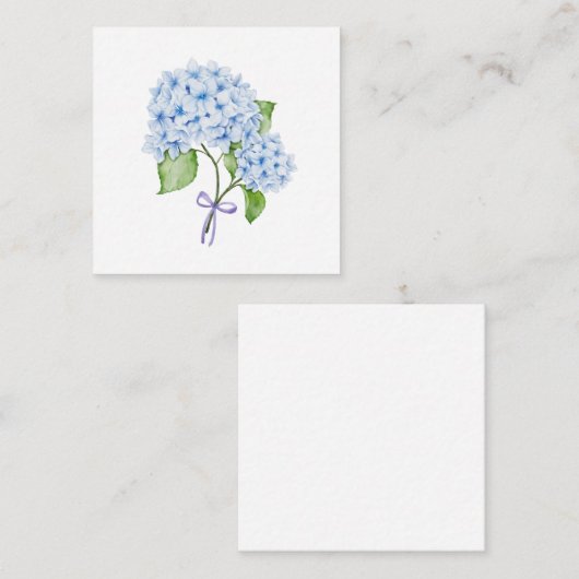 Grandmillenial blühende Hydrangea bosblau-Preppy Mitteilungskarte (Vorne/Hinten)