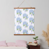 Grandmillenial blühende Hydrangea bosblau-Preppy Wandteppich Mit Holzrahmen (Schlafzimmer)