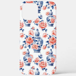 Grandmillenial Chinoiserie Ginger Jar Pink Peonies Case-Mate iPhone Hülle