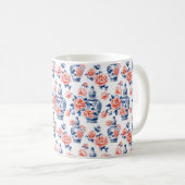 Grandmillenial Chinoiserie Ginger Jar Pink Peonies Kaffeetasse (VorderseiteRechts)