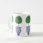 Grandmillenial chinoiserie Präppy Topipe Kaffeetasse (Vorderseite Links)