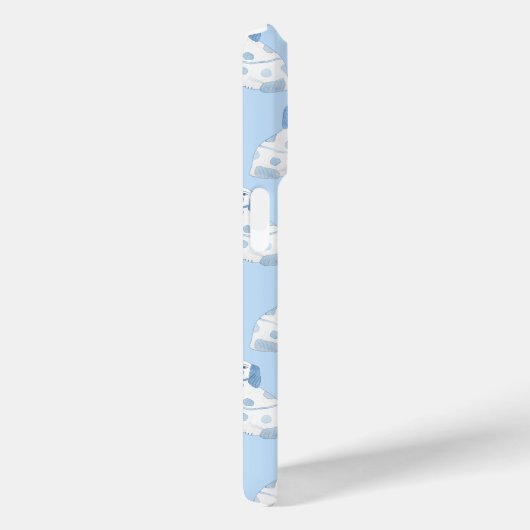 Grandmillenial Monogram Blue & White Pottery Hunde Case-Mate iPhone Hülle (Rückseite / Rechts)