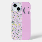 Grandmillenial MONOGRAM G LILAC KLEINE BLUME Case-Mate iPhone Hülle (Rückseite)