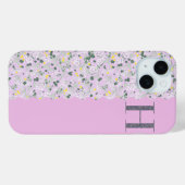 Grandmillenial MONOGRAM H LILAC KLEINE BLUME Case-Mate iPhone Hülle (Rückseite (Horizontal))