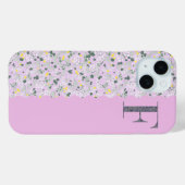 Grandmillenial MONOGRAM LILAC KLEINE BLUME Case-Mate iPhone Hülle (Rückseite (Horizontal))