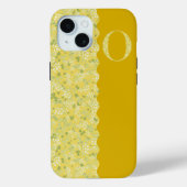 Grandmillenial MONOGRAM O YELLOW KLEINE BLUME Case-Mate iPhone Hülle (Rückseite)