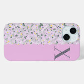 Grandmillenial MONOGRAM X LILAC KLEINE BLUME Case-Mate iPhone Hülle (Rückseite (Horizontal))