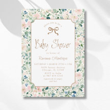 Grandmillenial Navy Blush Floral Gold Babyparty