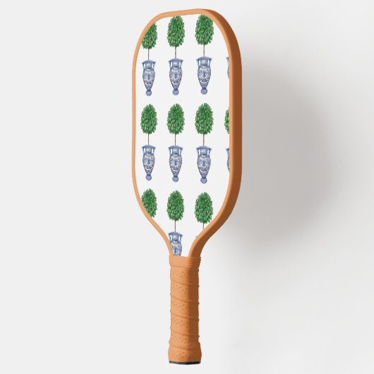 Grandmillenial preppy topiary blue pickleball schläger (Links)