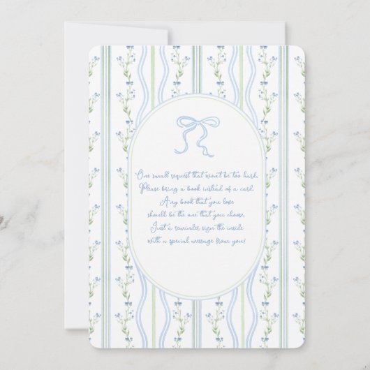 Grandmillennial Baby Dusche Einladung (Rückseite)