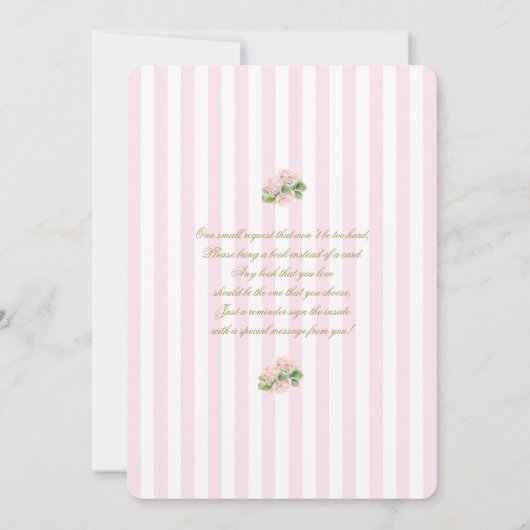 Grandmillennial Baby Shower Girl Einladung (Rückseite)