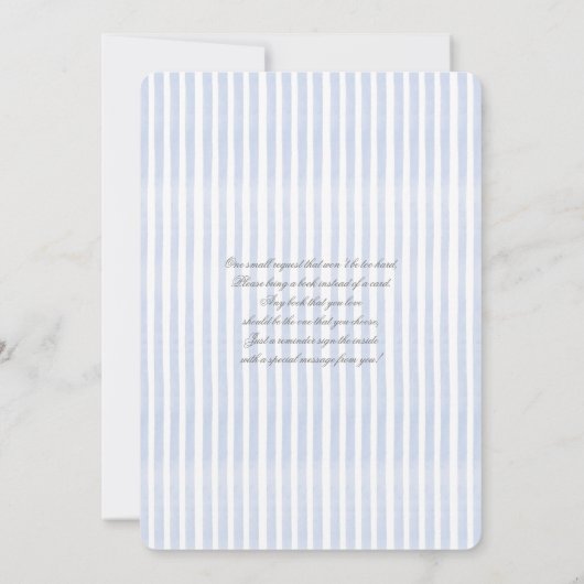 Grandmillennial Bear Baby Shower Boy Einladung (Rückseite)