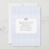 Grandmillennial Bear Baby Shower Boy Einladung (Rückseite)