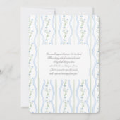 Grandmillennial Bear Baby Shower Boy Einladung (Rückseite)