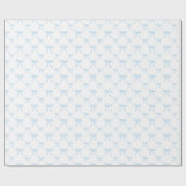 Grandmillennial Blue Bow Bulk Wrapping Paper Rolls Geschenkpapier (Flach)