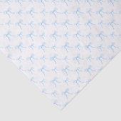 Grandmillennial Blue Bow Coquette Tissue Paper Seidenpapier (Ausschnitt)