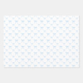 Grandmillennial Blue Bow Wrapping Paper Set Geschenkpapier Set (Vorderseite)