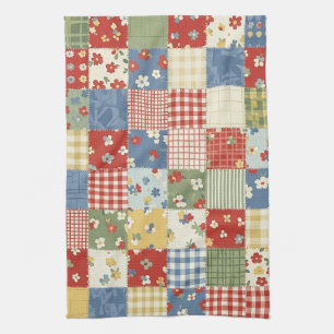 Grandmillennial-Blumenmuster Geschirrtuch