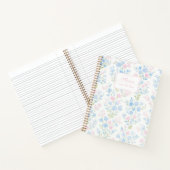 Grandmillennial Blumenmuster personalisiert Notizblock (Innenseite)