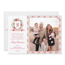 Grandmillennial-Blumenwappen | Weihnachtsmonogramm