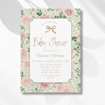 Grandmillennial Blush Sage Anemone Gold Babyparty