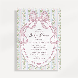 Grandmillennial Bow Vintage Flowers  Ankündigung