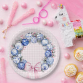 Grandmillennial | Chinoiserie Christmas Wreath Pappteller (Party)