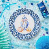 Grandmillennial Chinoiserie Ginger Jar Monogram Pappteller (Party)