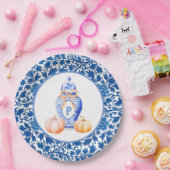 Grandmillennial Chinoiserie Ginger Jar Monogram Pappteller (Party)