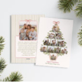 Grandmillennial Coquette Weihnachtsbaum 12 Foto Feiertagskarte