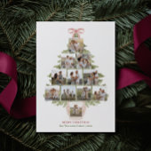 Grandmillennial Coquette Weihnachtsbaum 12 Foto Feiertagskarte