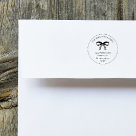 Grandmillennial Coquette Weihnachtsfeier Rücksende Gummistempel