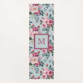 Grandmillennial Dusty Rose Floral Benutzerdefinier Yogamatte