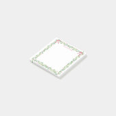 Grandmillennial Evergreen Swag mit Monogram Post-it Klebezettel (angewinkelt)