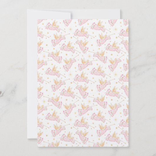 Grandmillennial Evergreen Swag with Angels | Photo Einladung (Rückseite)