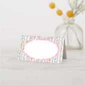 Grandmillennial Floral Place Card Platzkarte (Vorderseite)