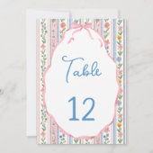 Grandmillennial Floral Vintage Table Number (Vorderseite)