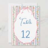 Grandmillennial Floral Vintage Table Number (Rückseite)