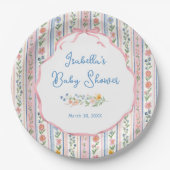 Grandmillennial Florales Babyshower Pappteller (Vorderseite)